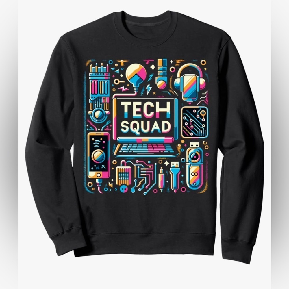 NEW - 2 XL BLACK long sleeve technologist funny sweatshirt